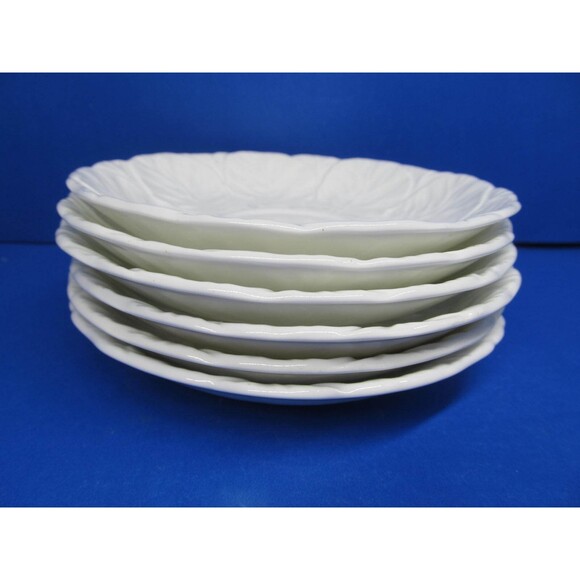 Coalport Country Ware 5 1/2"Embossed Leaf Saucers  Set Of 6  Read Description - Picture 5 of 12